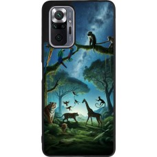 Coque Xiaomi Redmi Note 10 Pro Max - Silicone rigide noir Paradis des animaux exotiques