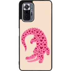 Coque Xiaomi Redmi Note 10 Pro Max - Silicone rigide noir Pink crocodile 2026