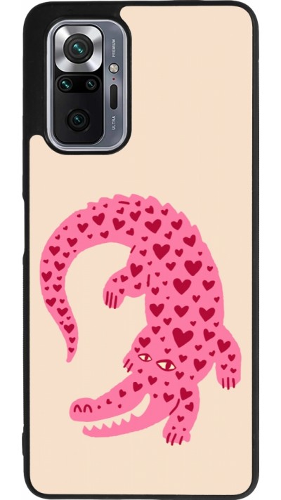 Xiaomi Redmi Note 10 Pro Max Case Hülle - Silikon schwarz Pink crocodile 2026