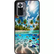 Coque Xiaomi Redmi Note 10 Pro Max - Silicone rigide noir Plage Paradis