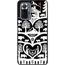 Coque Xiaomi Redmi Note 10 Pro Max - Silicone rigide noir Poya Suisse 2 noir