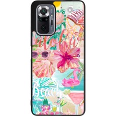 Xiaomi Redmi Note 10 Pro Max Case Hülle - Silikon schwarz Preppy Collage Aloha