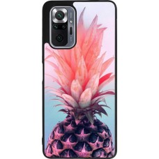 Coque Xiaomi Redmi Note 10 Pro Max - Silicone rigide noir Purple Pink Pineapple