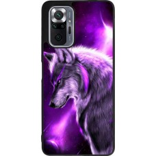 Xiaomi Redmi Note 10 Pro Max Case Hülle - Silikon schwarz Purple Sky Wolf