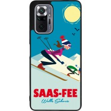 Coque Xiaomi Redmi Note 10 Pro Max - Silicone rigide noir Saas-Fee Ski Downhill