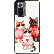 Coque Xiaomi Redmi Note 10 Pro Max - Silicone rigide noir Saint Valentines Day 26 Cat Love