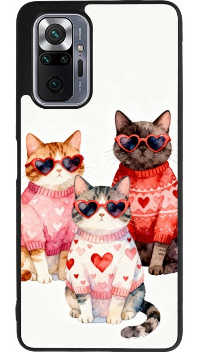 Xiaomi Redmi Note 10 Pro Max Case Hülle - Silikon schwarz Saint Valentines Day 26 Cat Love