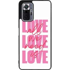 Coque Xiaomi Redmi Note 10 Pro Max - Silicone rigide noir Saint Valentines Day 26 Love all we need is