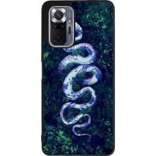 Coque Xiaomi Redmi Note 10 Pro Max - Silicone rigide noir Serpent Blue Anaconda