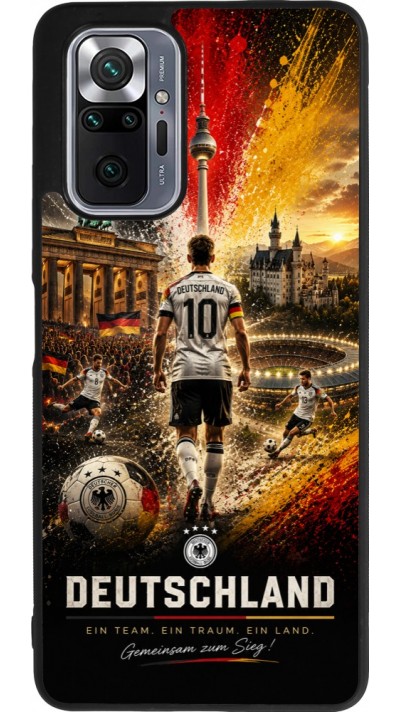Xiaomi Redmi Note 10 Pro Max Case Hülle - Silikon schwarz Fussball Deutschland splash 2026