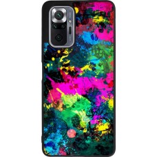 Coque Xiaomi Redmi Note 10 Pro Max - Silicone rigide noir Splash paint
