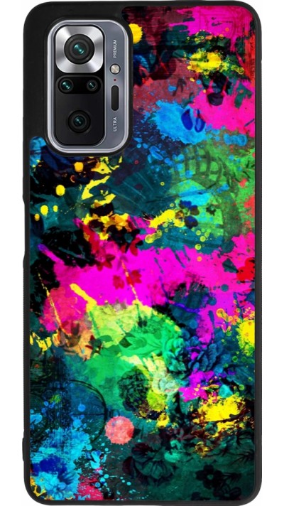 Xiaomi Redmi Note 10 Pro Max Case Hülle - Silikon schwarz Splash paint