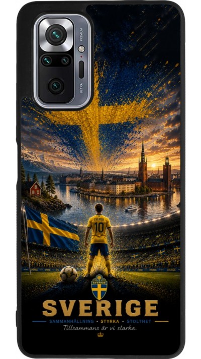 Xiaomi Redmi Note 10 Pro Max Case Hülle - Silikon schwarz Fussball Schweden splash 2026