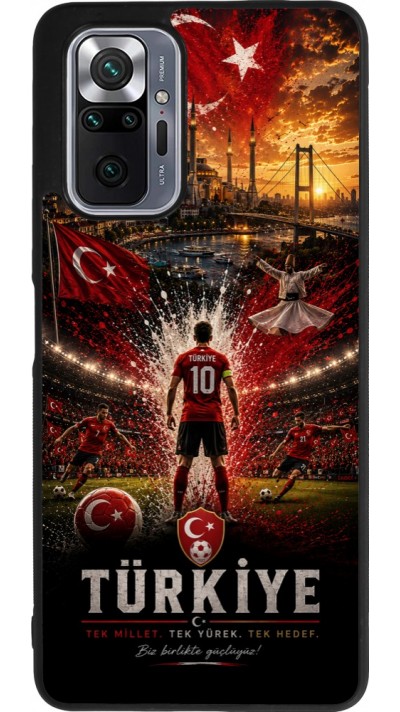 Xiaomi Redmi Note 10 Pro Max Case Hülle - Silikon schwarz Fussball Türkei splash 2026