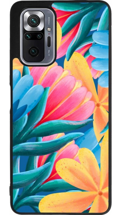 Xiaomi Redmi Note 10 Pro Max Case Hülle - Silikon schwarz Spring 23 colorful flowers