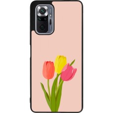 Coque Xiaomi Redmi Note 10 Pro Max - Silicone rigide noir Spring 23 tulip trio
