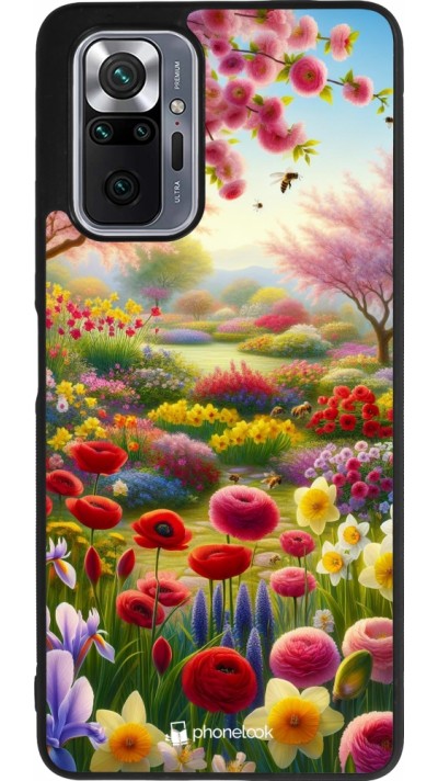 Coque Xiaomi Redmi Note 10 Pro Max - Silicone rigide noir Spring 25 Bouquet printemps