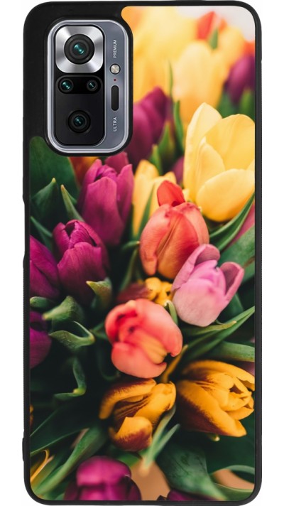Xiaomi Redmi Note 10 Pro Max Case Hülle - Silikon schwarz Bouquet of tulips Spring 2026