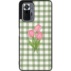 Xiaomi Redmi Note 10 Pro Max Case Hülle - Silikon schwarz Green vichy tulips Spring 2026