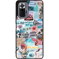 Coque Xiaomi Redmi Note 10 Pro Max - Silicone rigide noir Summer 20 collage