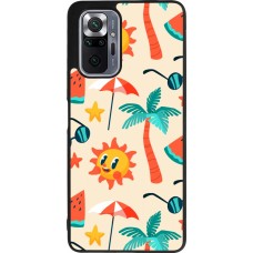 Xiaomi Redmi Note 10 Pro Max Case Hülle - Silikon schwarz Summer 2025 Pattern soleil