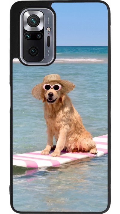 Xiaomi Redmi Note 10 Pro Max Case Hülle - Silikon schwarz Summer Dog on Paddle