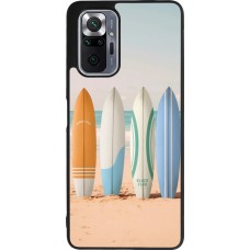 Coque Xiaomi Redmi Note 10 Pro Max - Silicone rigide noir Summer surfboard 2025