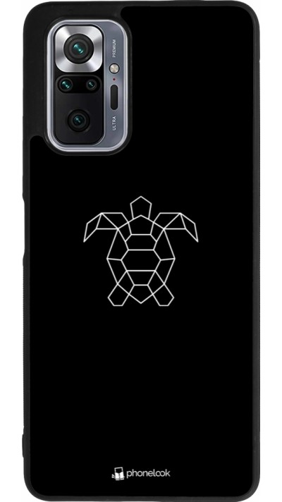 Coque Xiaomi Redmi Note 10 Pro Max - Silicone rigide noir Turtles lines on black