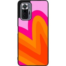 Coque Xiaomi Redmi Note 10 Pro Max - Silicone rigide noir Valentine 2024 heart gradient