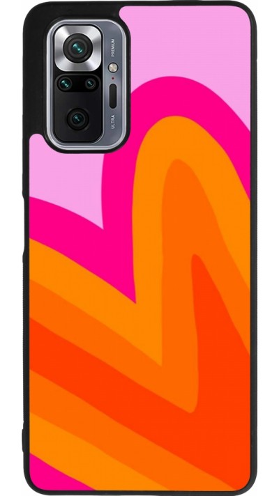 Coque Xiaomi Redmi Note 10 Pro Max - Silicone rigide noir Valentine 2024 heart gradient