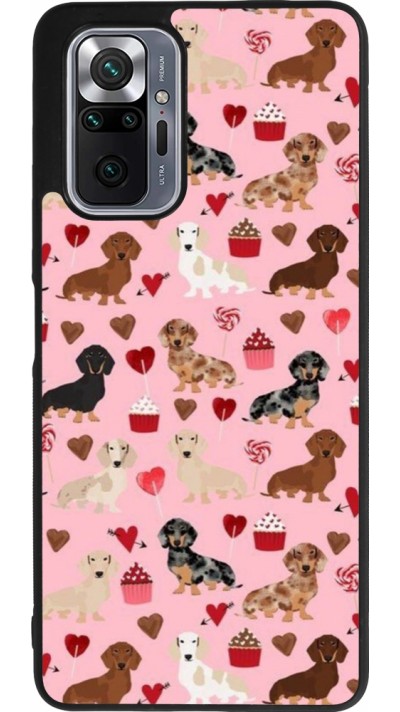 Coque Xiaomi Redmi Note 10 Pro Max - Silicone rigide noir Valentine 2024 puppy love