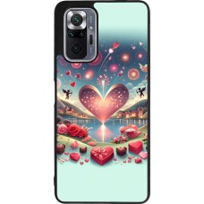 Coque Xiaomi Redmi Note 10 Pro Max - Silicone rigide noir Valentine 2025 Chic