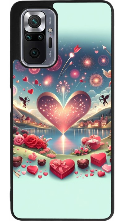 Coque Xiaomi Redmi Note 10 Pro Max - Silicone rigide noir Valentine 2025 Chic