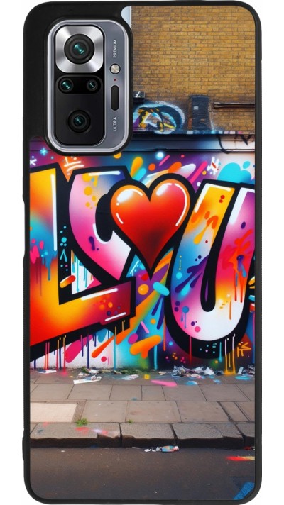 Xiaomi Redmi Note 10 Pro Max Case Hülle - Silikon schwarz Valentin 2025 Liebe U Tag