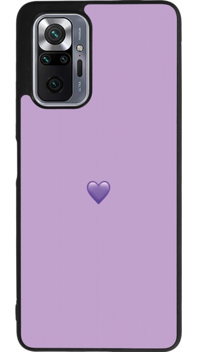 Coque Xiaomi Redmi Note 10 Pro Max - Silicone rigide noir Valentine 2023 purpule single heart