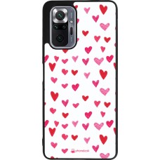 Xiaomi Redmi Note 10 Pro Max Case Hülle - Silikon schwarz Valentine 2022 Many pink hearts