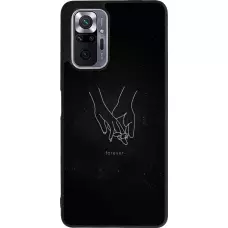 Coque Xiaomi Redmi Note 10 Pro Max - Silicone rigide noir Valentine 2023 hands forever
