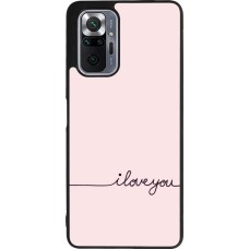 Xiaomi Redmi Note 10 Pro Max Case Hülle - Silikon schwarz Valentine 2023 i love you writing