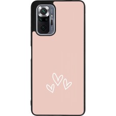 Xiaomi Redmi Note 10 Pro Max Case Hülle - Silikon schwarz Valentine 2023 three minimalist hearts