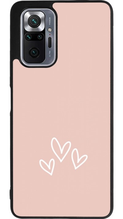 Xiaomi Redmi Note 10 Pro Max Case Hülle - Silikon schwarz Valentine 2023 three minimalist hearts