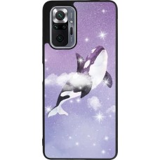 Xiaomi Redmi Note 10 Pro Max Case Hülle - Silikon schwarz Whale in sparking stars