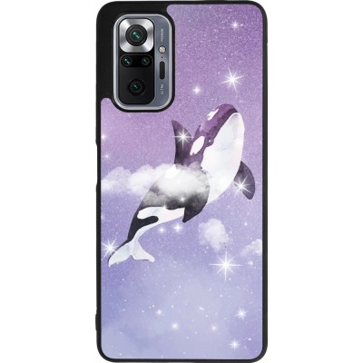 Coque Xiaomi Redmi Note 10 Pro Max - Silicone rigide noir Whale in sparking stars