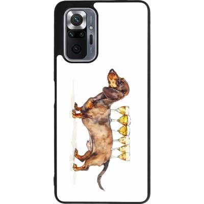 Coque Xiaomi Redmi Note 10 Pro Max - Silicone rigide noir Wine Teckel