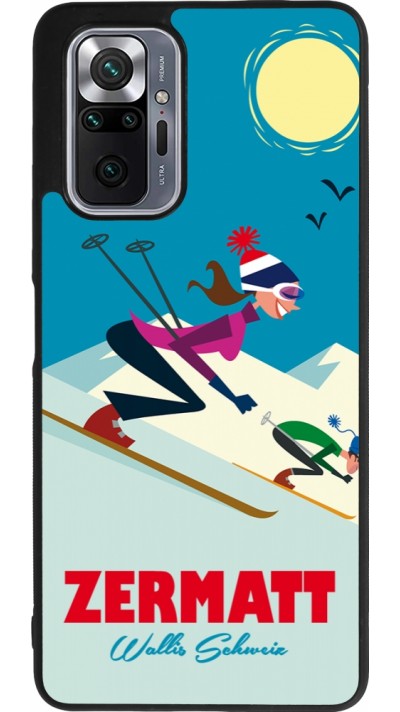Xiaomi Redmi Note 10 Pro Max Case Hülle - Silikon schwarz Zermatt Ski Downhill