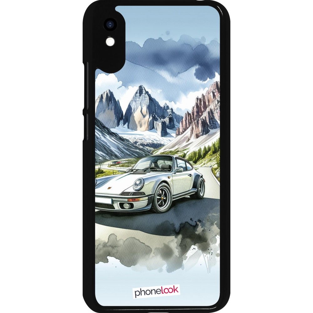 Coque Xiaomi Redmi 9A - Porsche 911 Mountain Watercolor