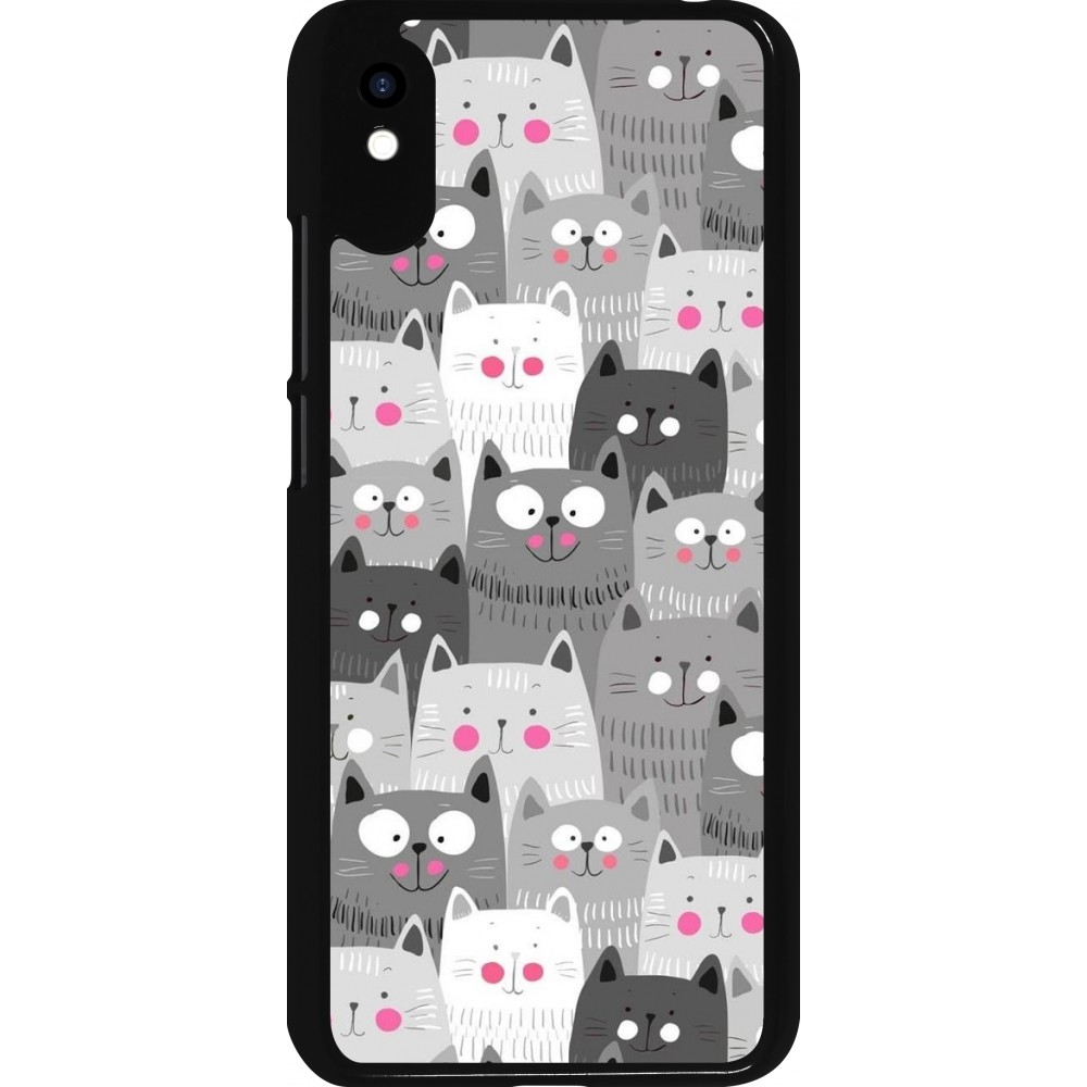 Xiaomi Redmi 9A Case Hülle - Katzenschwärme