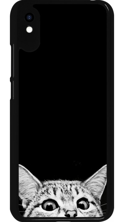 Xiaomi Redmi 9A Case Hülle - Cat Looking Up Black