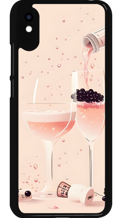 Xiaomi Redmi 9A Case Hülle - Champagne Pouring Pink