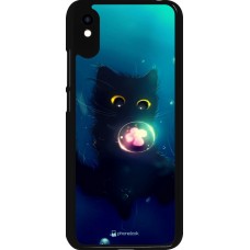 Xiaomi Redmi 9A Case Hülle - Cute Cat Bubble