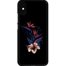 Xiaomi Redmi 9A Case Hülle - Dark Flowers